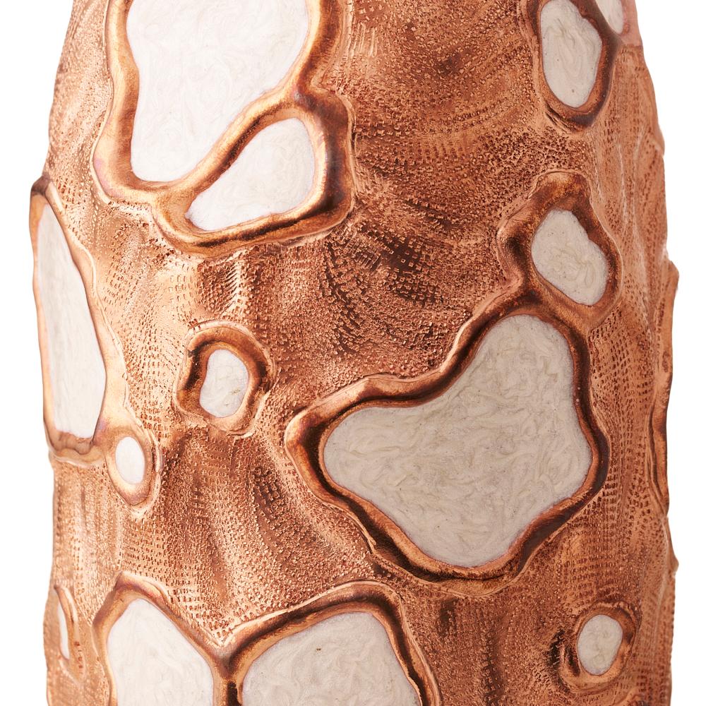 Contemporary Elegant Oyster-Inspired Champagne Bottle Cover with Mother-of-Pearl, Hand Made For Sale