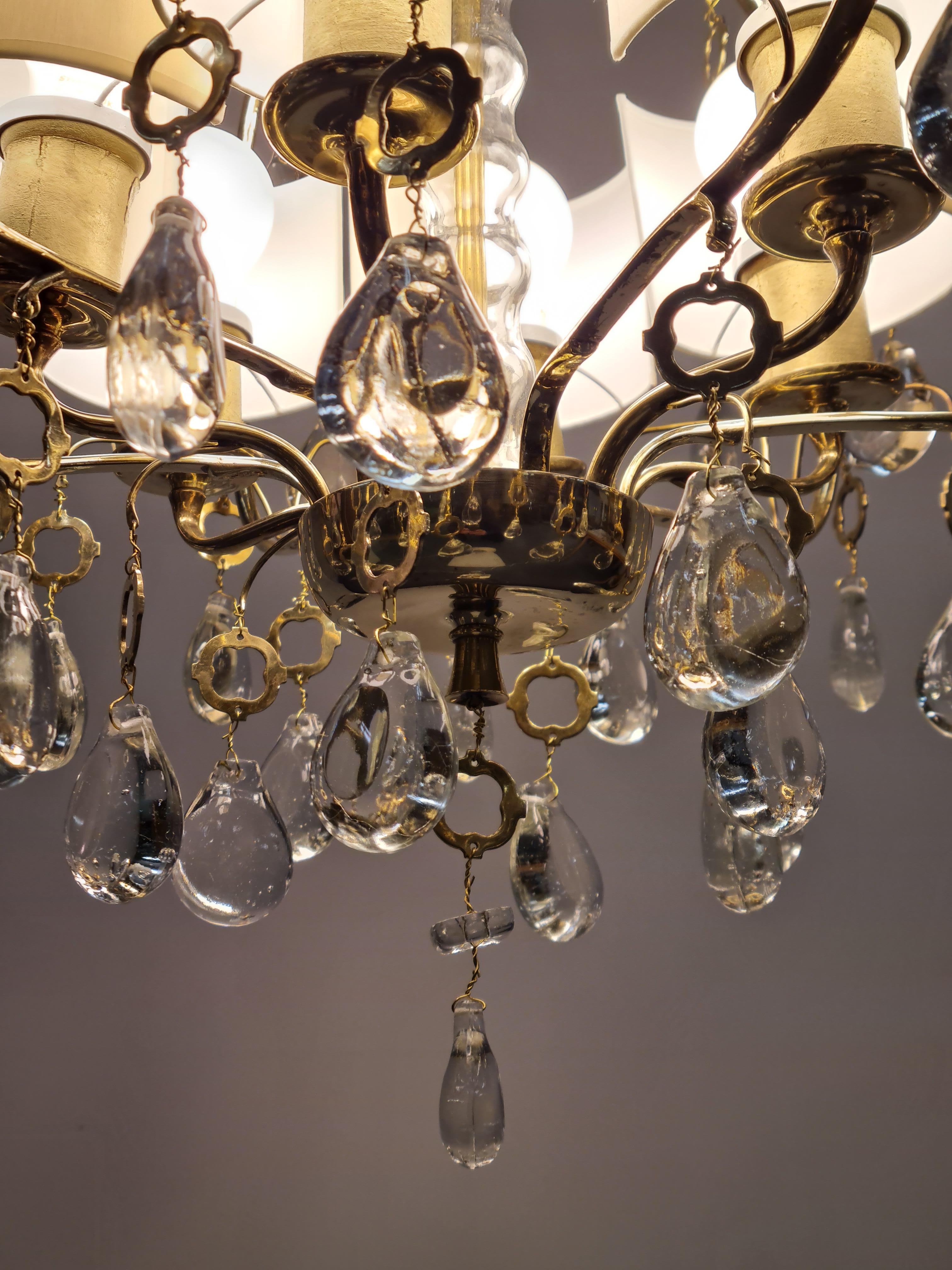 Elegant Paavo Tynell Crystal Chandelier Model 1487 for Taito For Sale 5