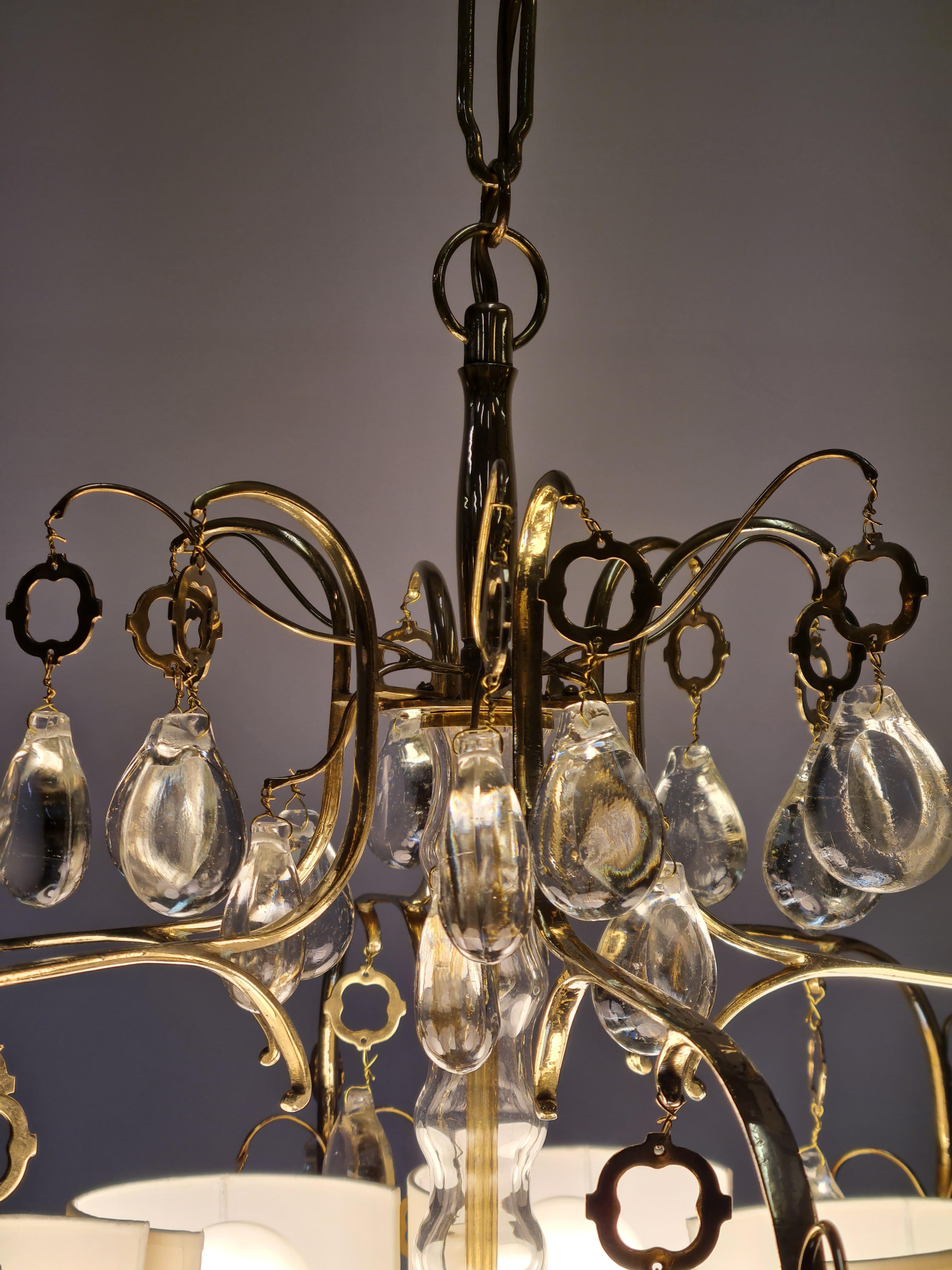 Elegant Paavo Tynell Crystal Chandelier Model 1487 for Taito For Sale 10