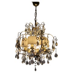 Elegant Paavo Tynell Crystal Chandelier Model 1487 for Taito