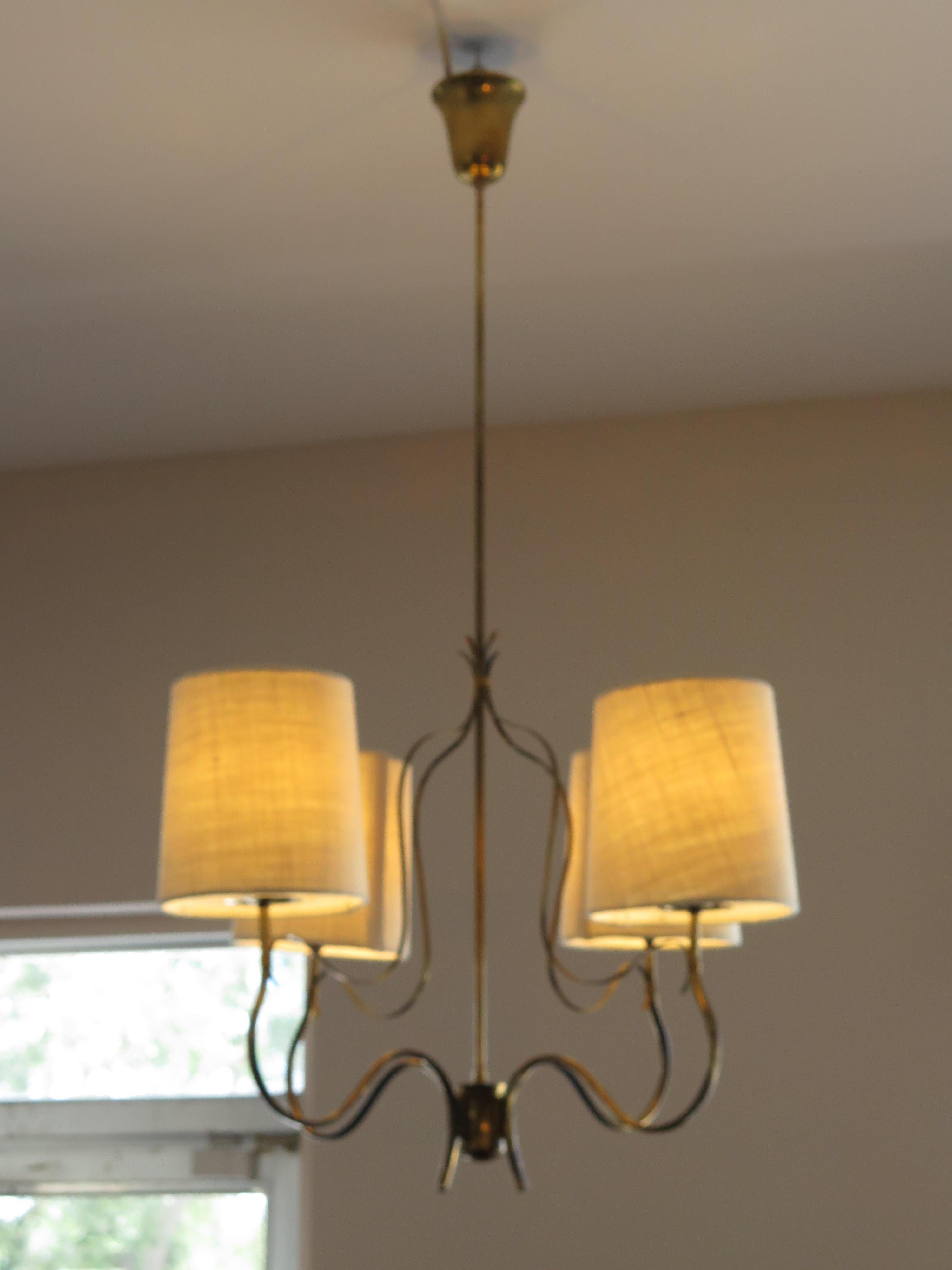 Elegant Paavo Tynell  Four Arm Chandelier 9001/4 Taito For Sale 5