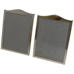 Elegant Pair Antique English Sterling Silver Photograph Frames - 1919