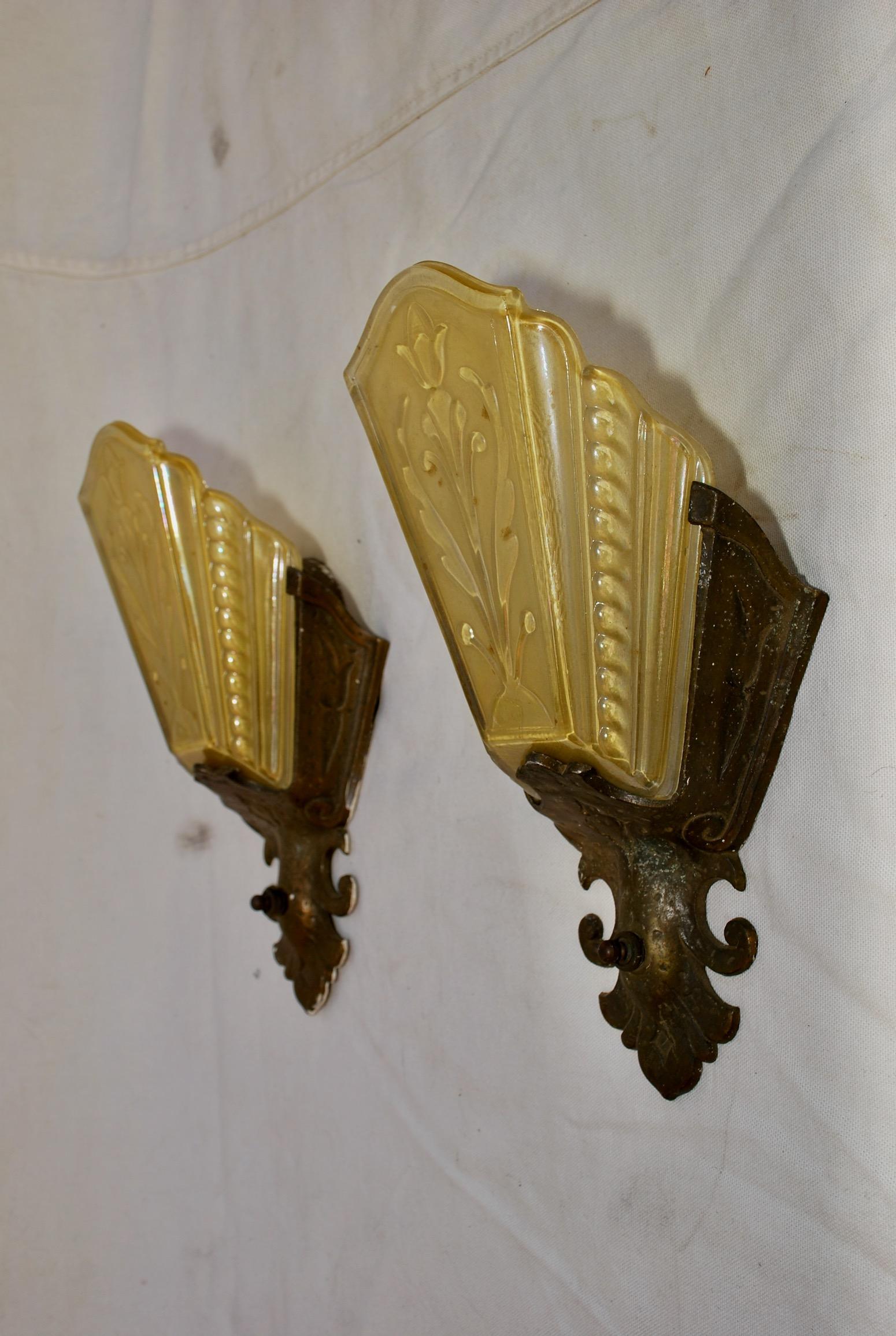 An elegant pair of 1920s sconces.

 