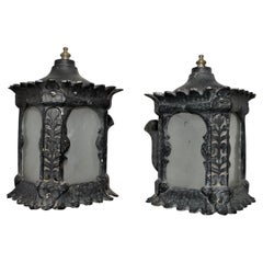 Elegant Pair of 1940
s Outdoor Sconces