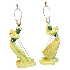 Elegant Pair of 1940's Table Lamps