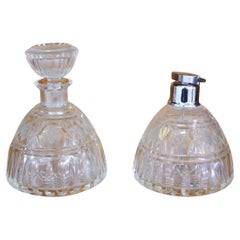 Elegant Pair of 1950s Glass Perfume Bottles – Timeless Vintage Decor
