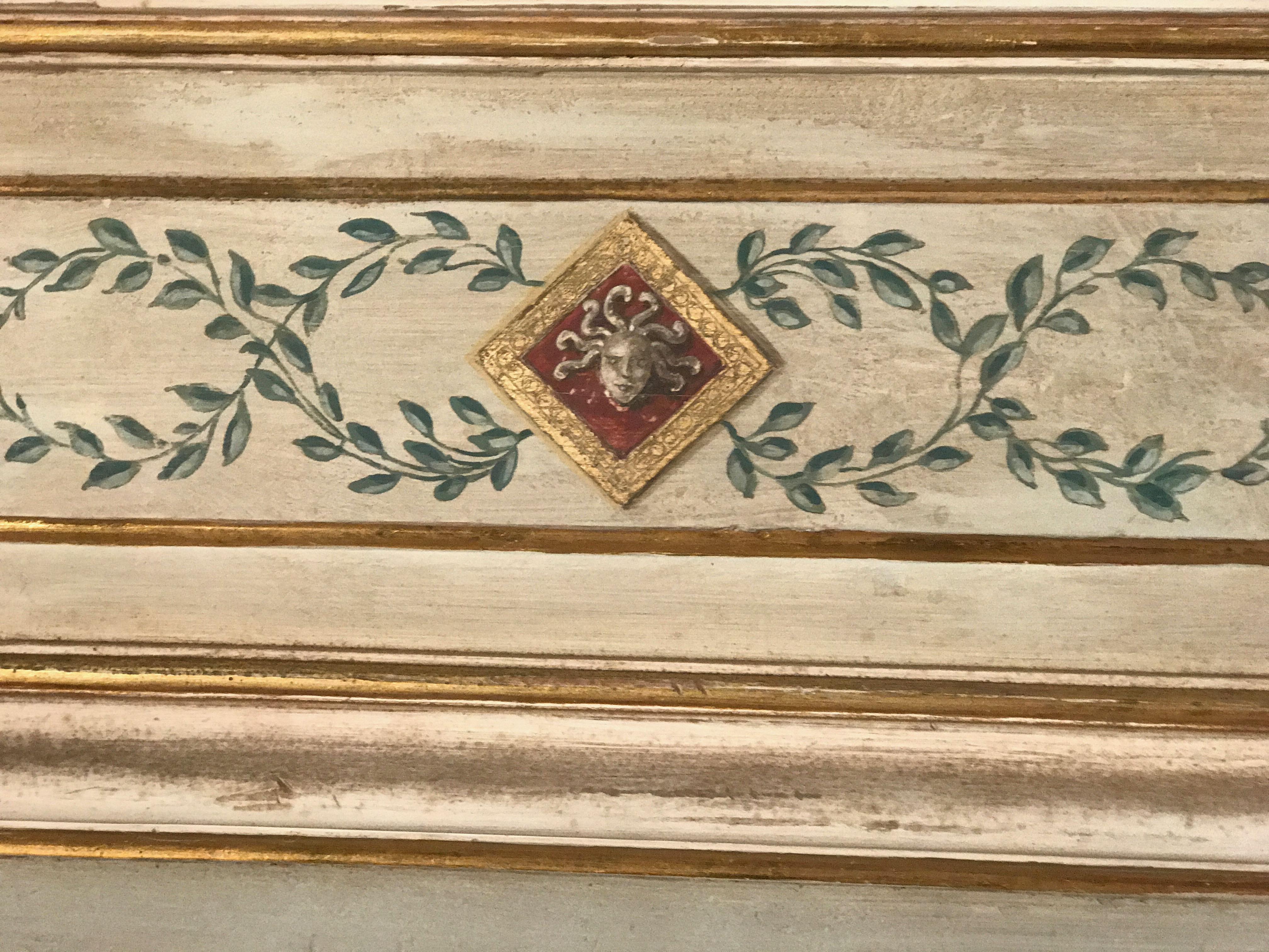  Elegant Pair of 19th Century Italian Painted Doors or Panelling 3