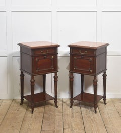 Elegant Pair of Antique Mahogany Bedside Cabinets