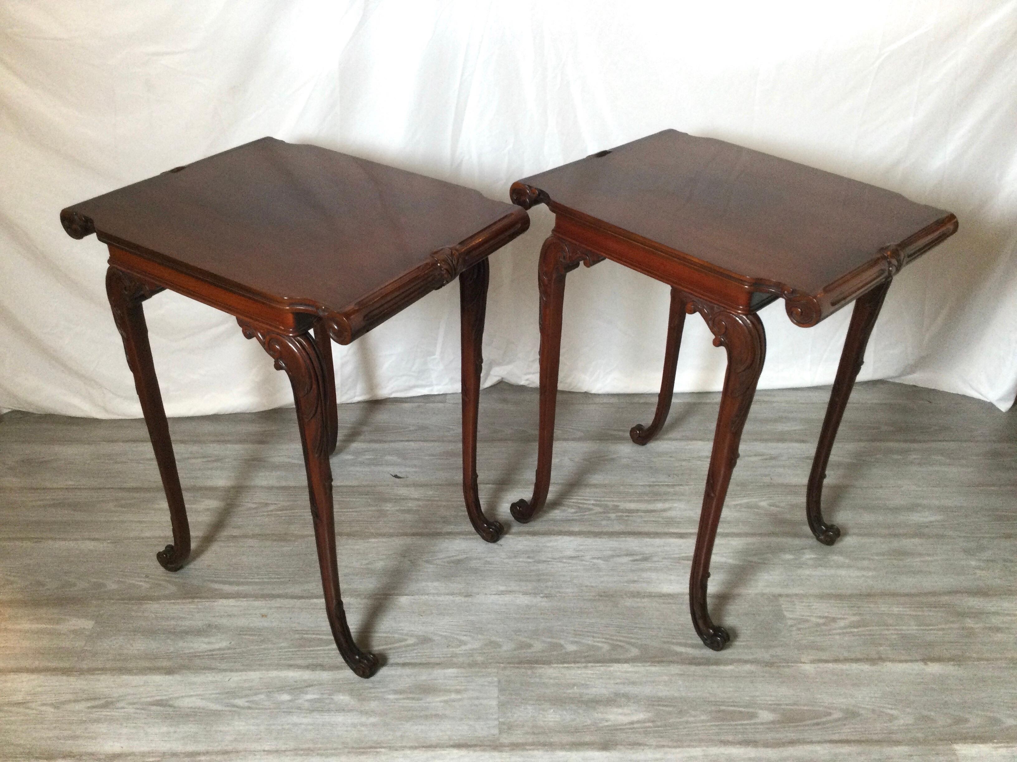 vintage mahogany side table