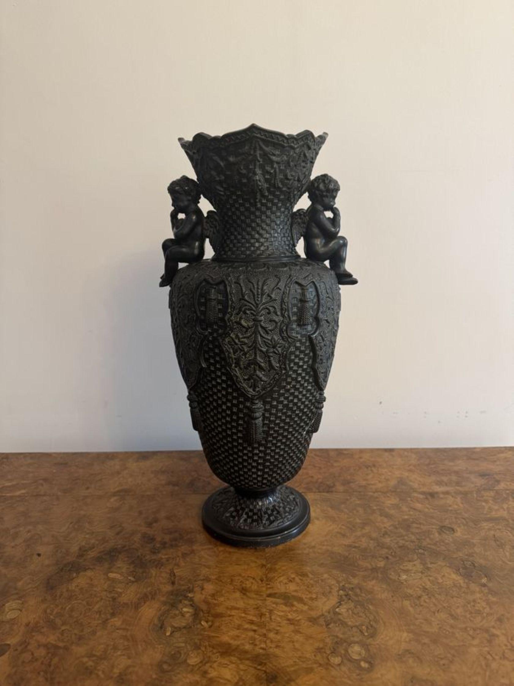 19th Century Elegant pair of antique Victorian vases by Bernhard Bloch For Sale
