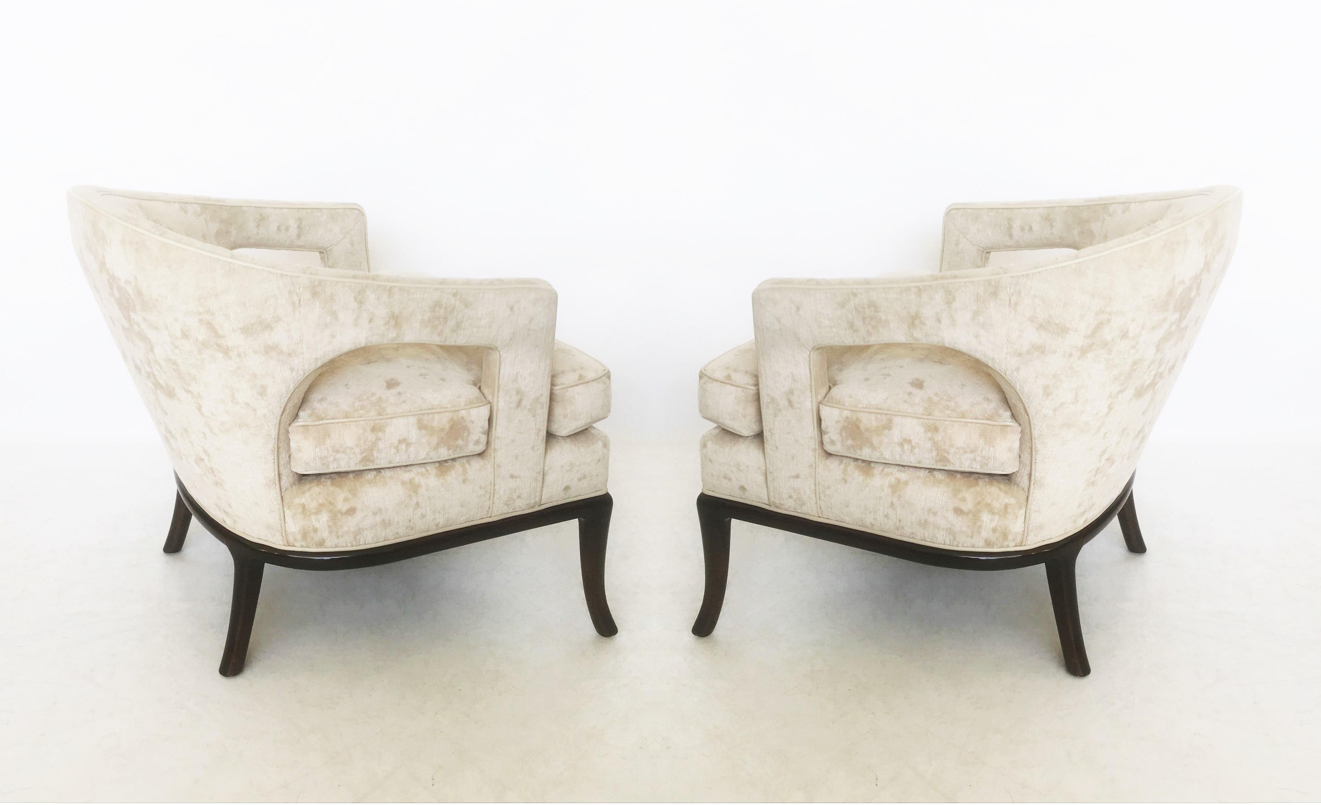 American Elegant Pair of Armchairs by T.H. Robsjohn-Gibbings