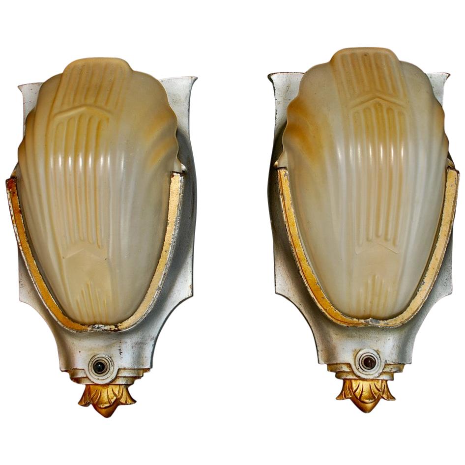 Elegant Pair of Art Deco Sconces