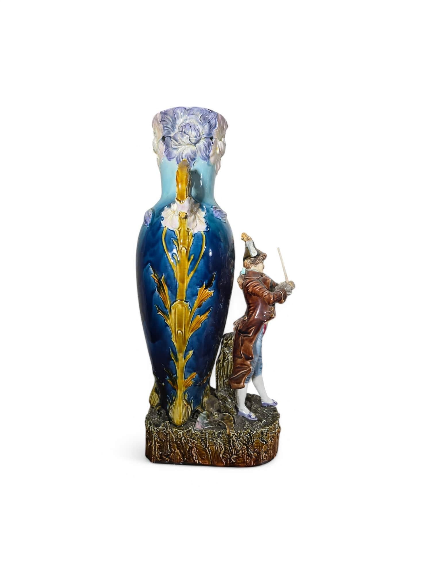 Elegant pair of Art Nouveau ceramic vases from circa 1900. These finely crafted For Sale 7