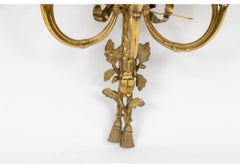 Elegant Pair of Brass Hunting Horn and Hoof Form Wall Lights