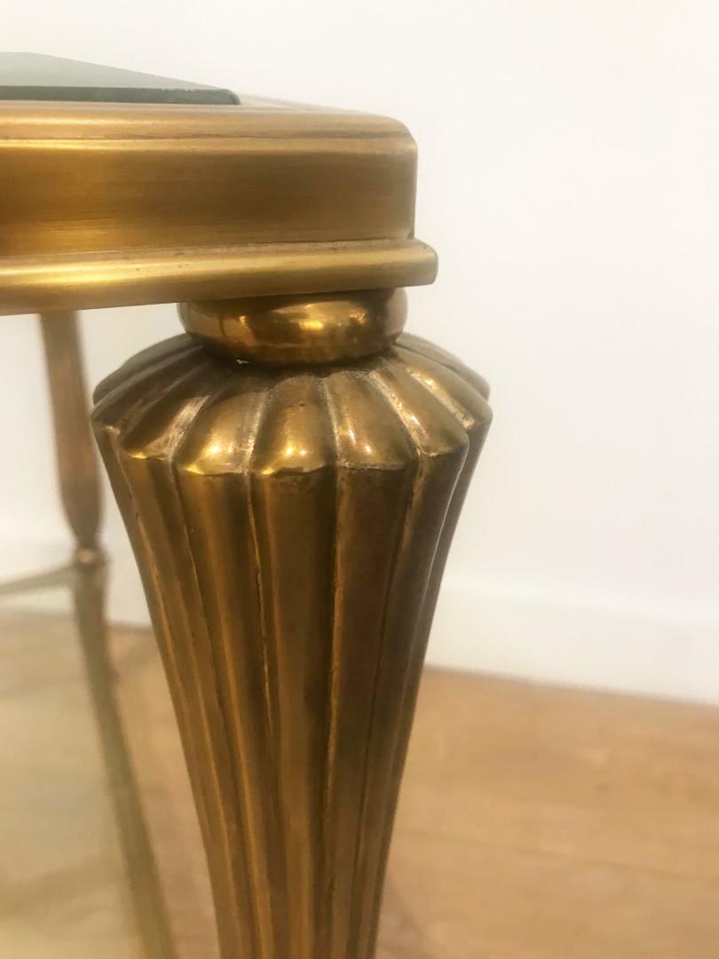  Pair of Brass Two Tier Side Tables 1