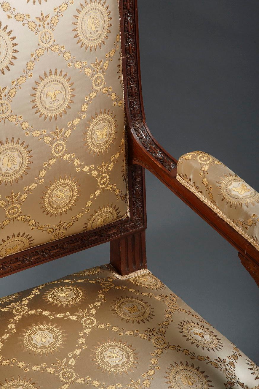Elegant Pair of Directoire Style Armchairs after G. Jacob, France, Circa 1870 In Good Condition In PARIS, FR