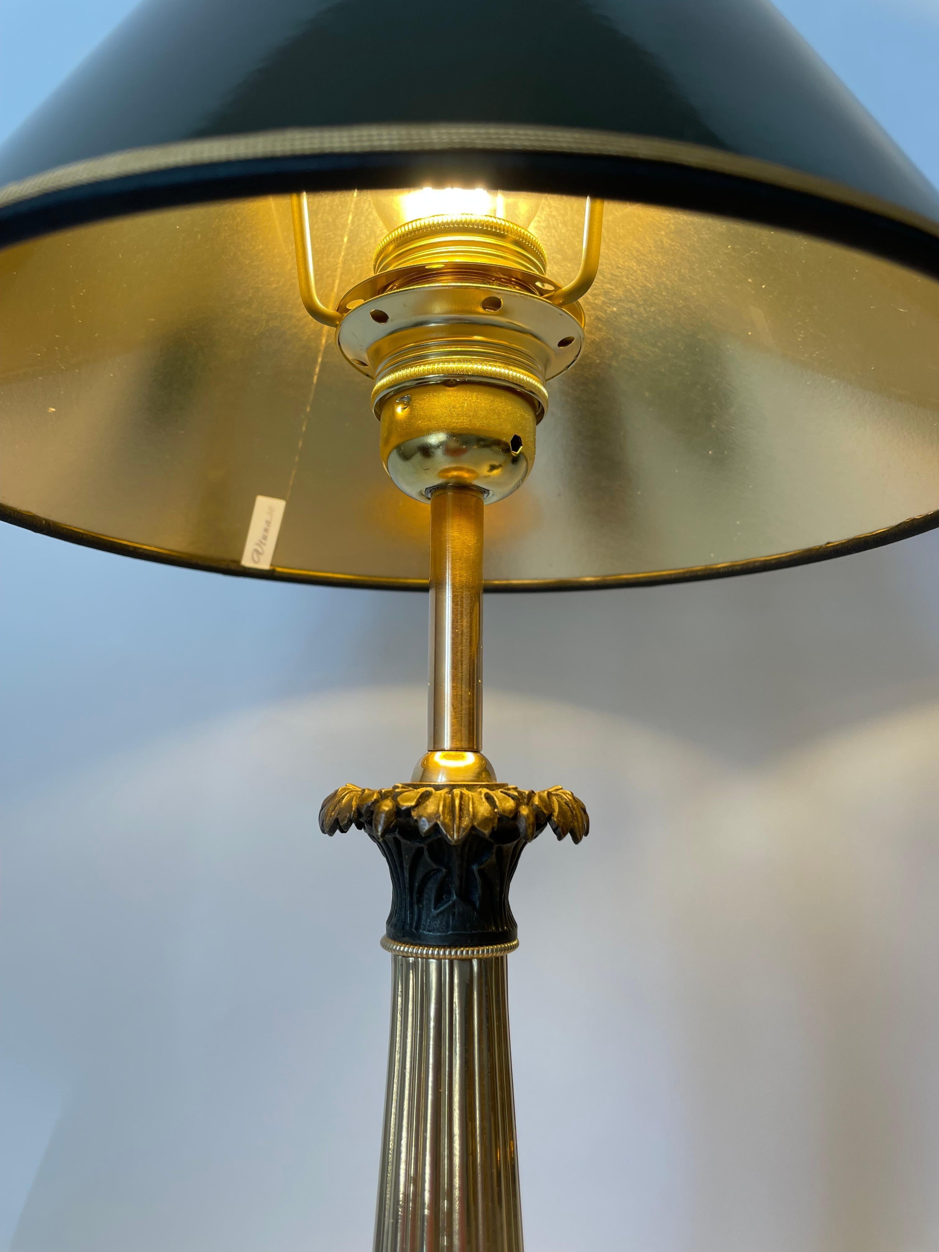 Mid-19th Century Elegant pair of Empire Table Lamps, originally candelabra from the 1830s