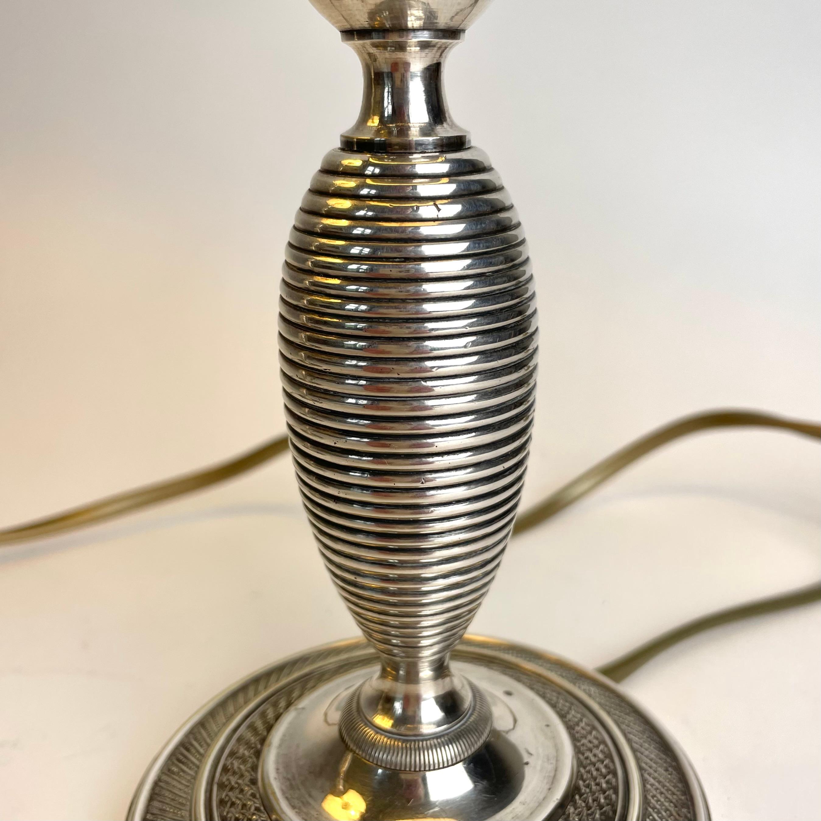 Elegant pair of Empire Table Lamps, originally candlesticks from the 1820s For Sale 3
