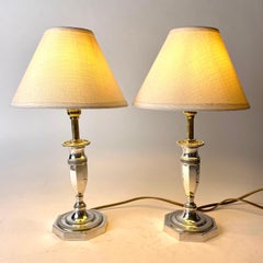 Elegant pair of Empire Table Lamps, originally candlesticks from the 1820s