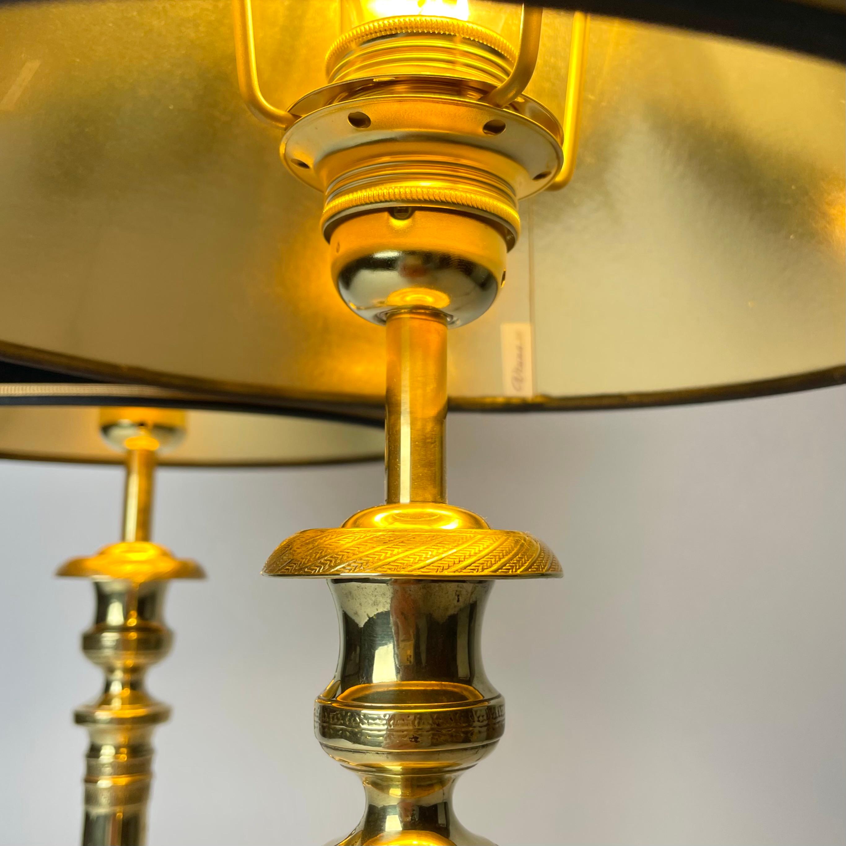 Élégante paire de lampes de table Empire, à l'origine chandeliers des années 1820 en vente 2