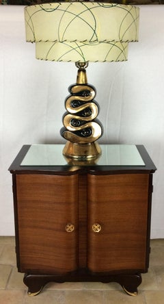 Elegant Pair of French Art Deco Nightstands or Side Tables