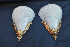 Elegant pair of French Art Deco sconces