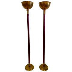 Elegant Pair of French Art Deco Torchieres, Manner of Dupre-Lafon