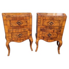 Elegant Pair of French Bedside Tables Cupboards