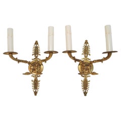 Elegant pair of French Empire style sconces