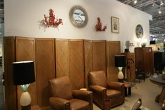 Elegant Pair of  French Sycomore Folding Screens  in the manner of Maxime Old