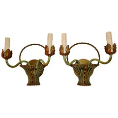 Elegant Pair of French Turn of the Century Sconces