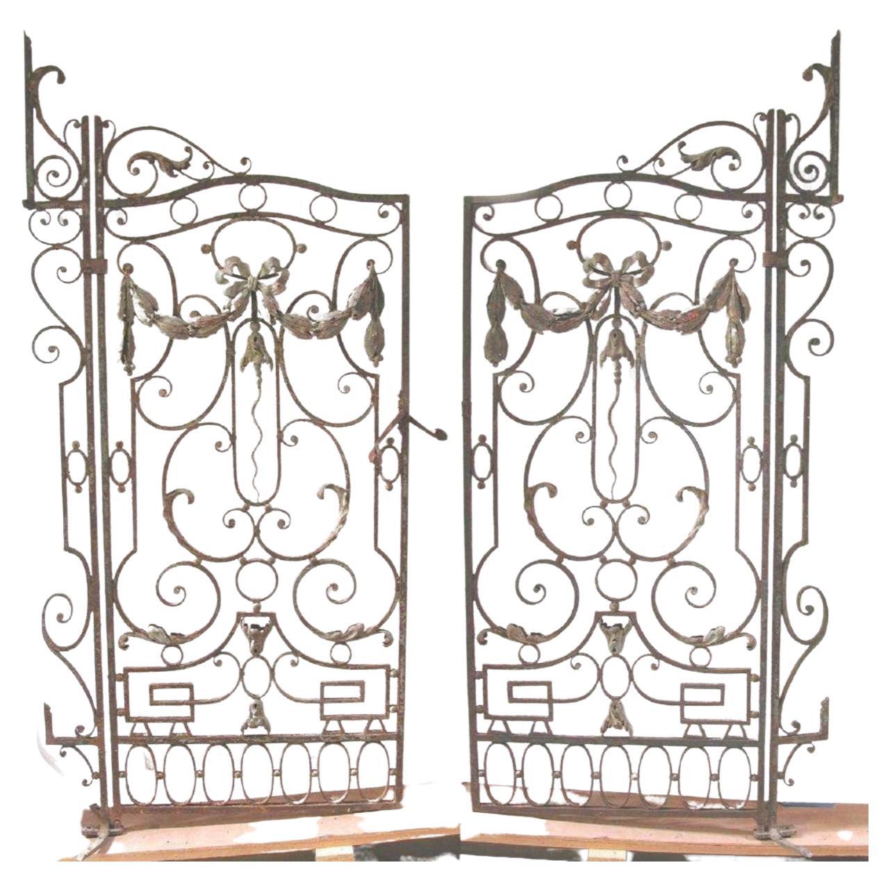 Elegant Pair of Iron Gates For Sale
