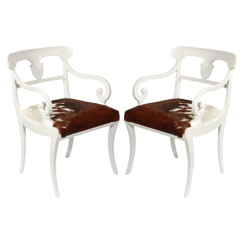 Elegant Pair of Italian Armchairs