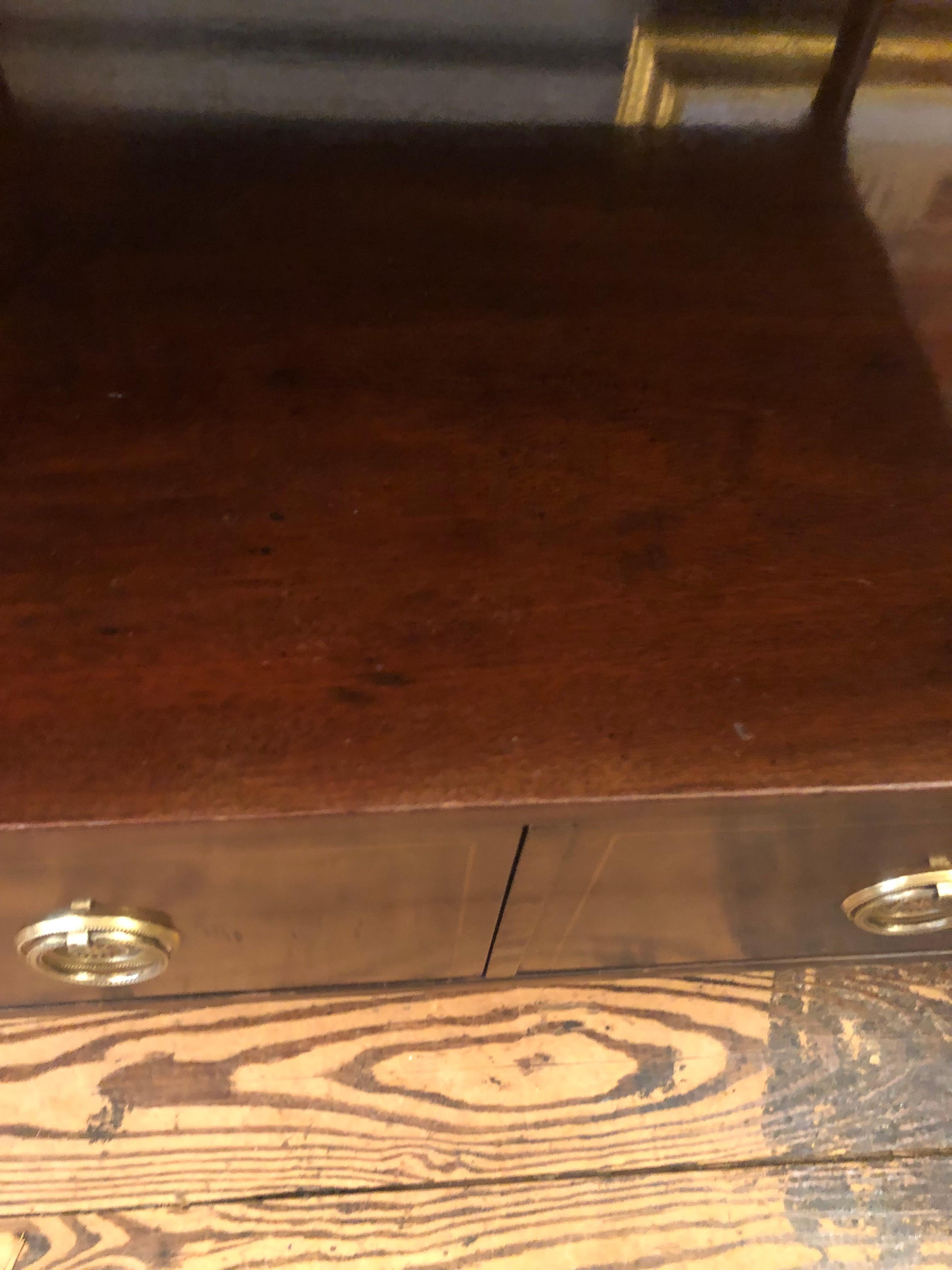 American Elegant Pair of Large Square Mahogany End Tables or Night Stands