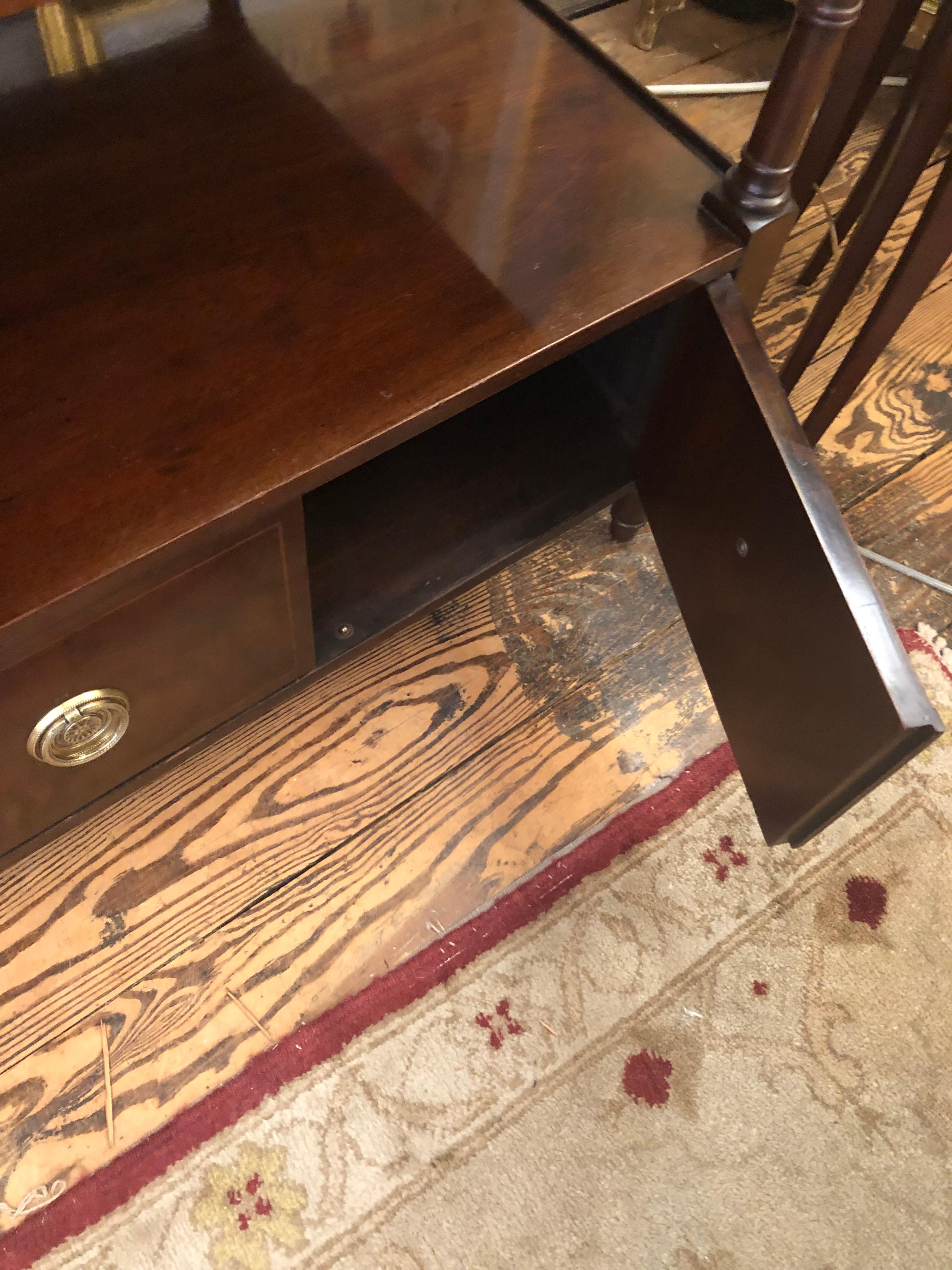 Elegant Pair of Large Square Mahogany End Tables or Night Stands 2