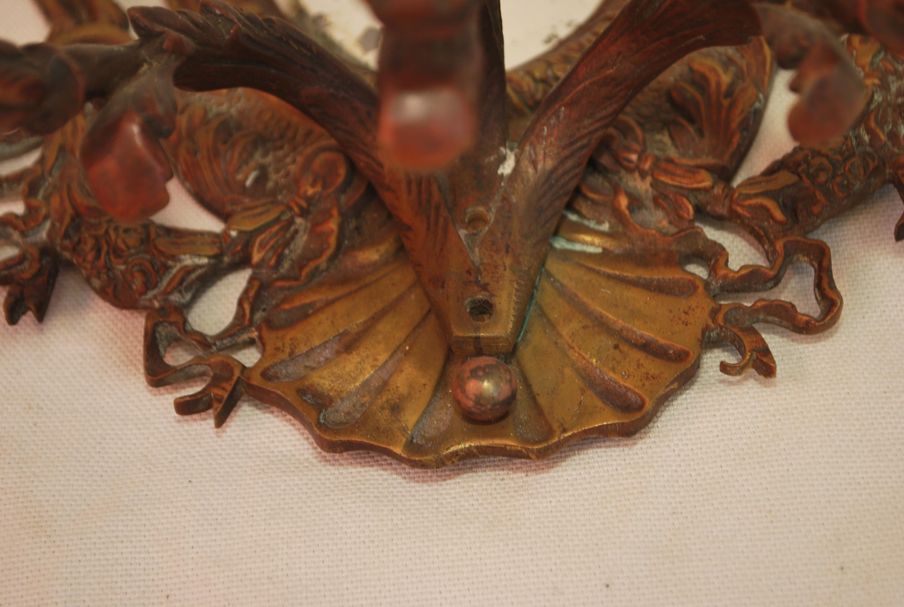 Elegant Pair of Late 19th Century French Bronze Sconces For Sale 7
