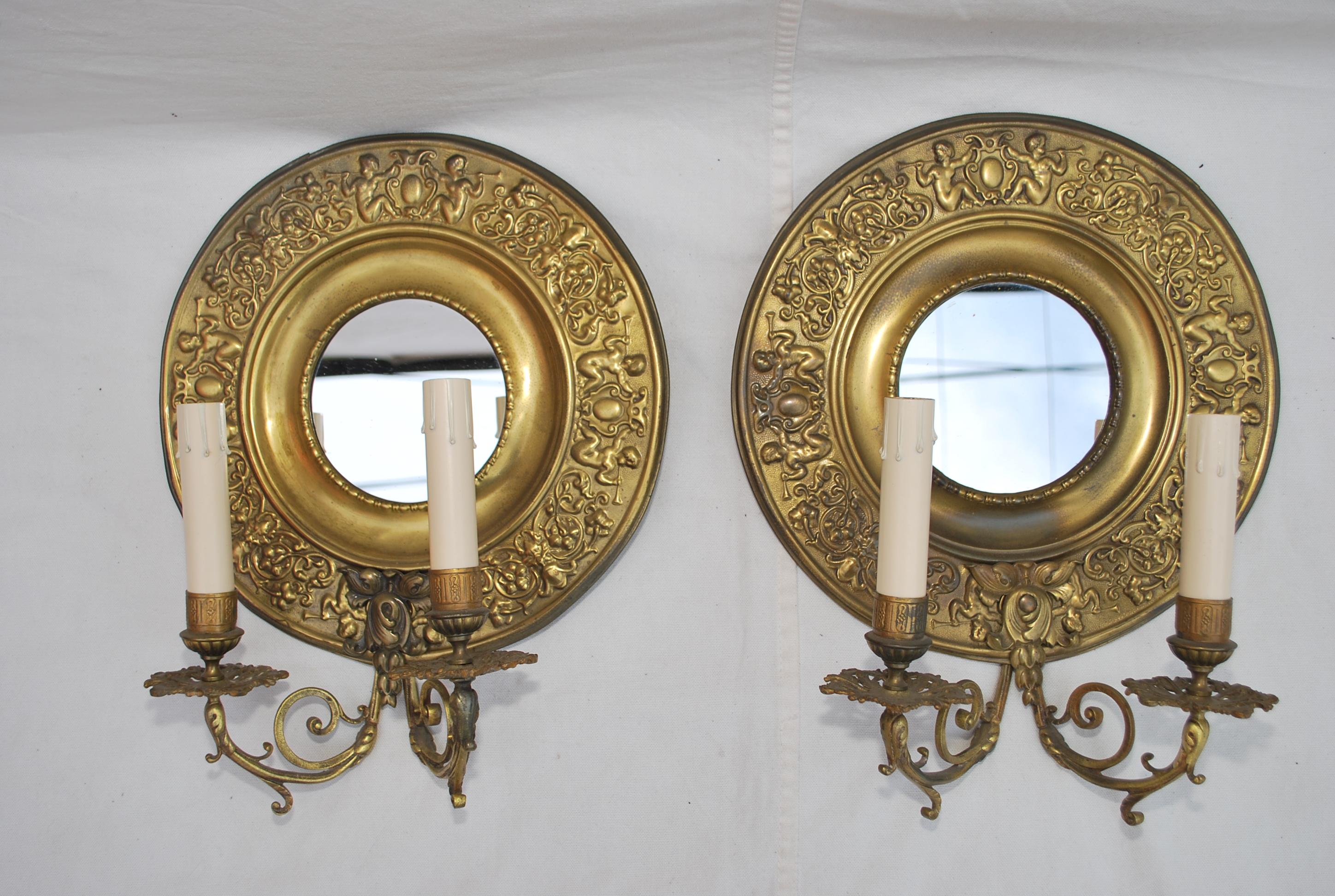 Elegante pareja de apliques franceses de finales del siglo XIX en venta 5