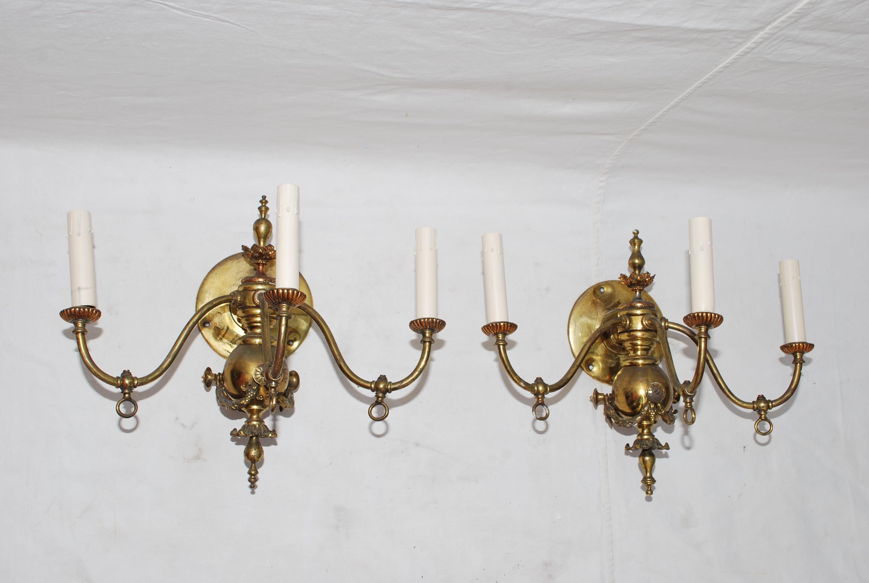 American Elegant Pair of Late 19th Century 'Originally Was Gas' For Sale