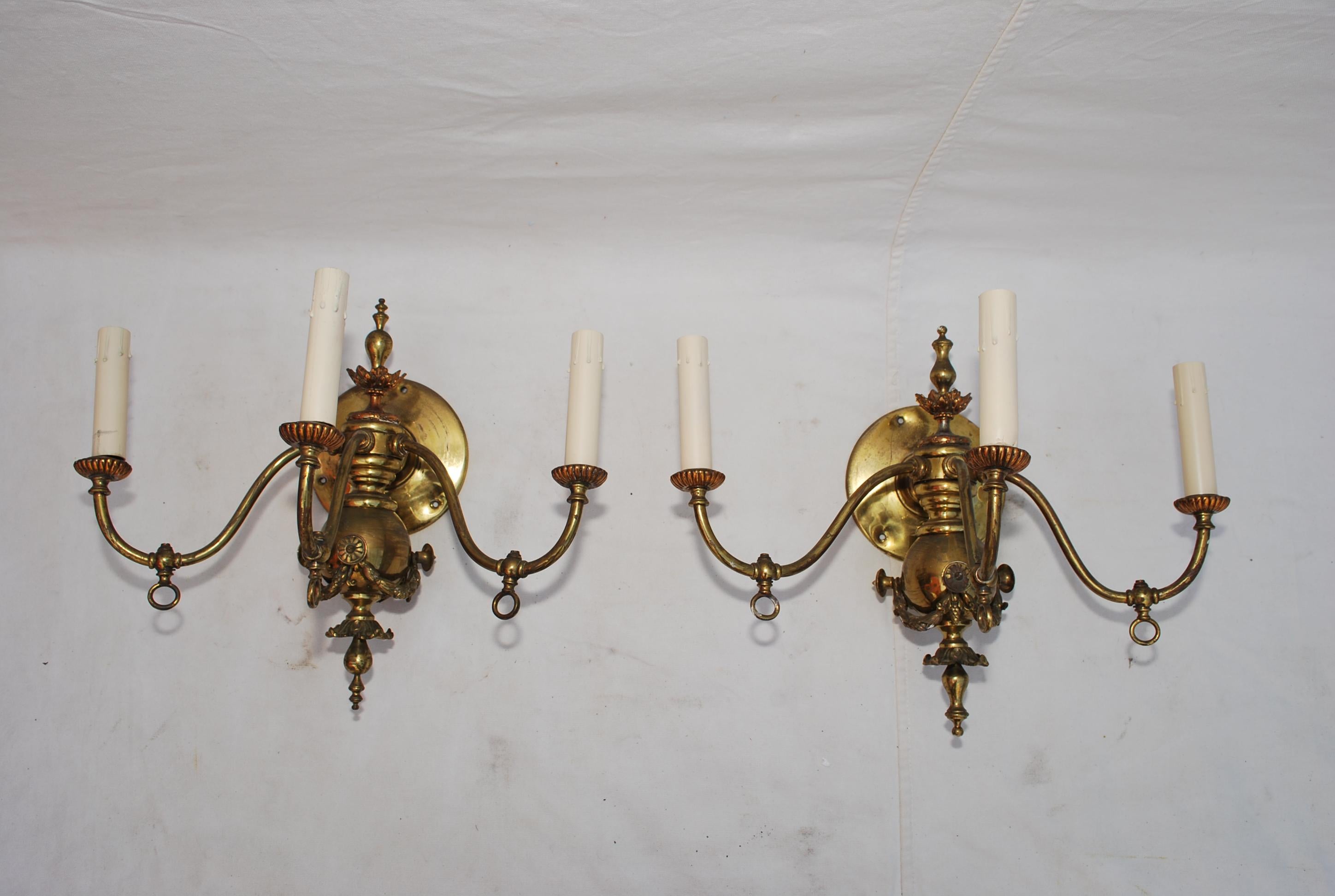 Elegant Pair of Late 19th Century 'Originally Was Gas' For Sale 2