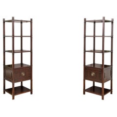 Elegant Pair of Mahogany Etageres