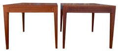 Elegant Pair of Mid-Century Modern Teak Side Tables or Nightstands