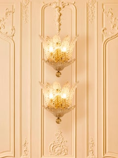 Elegant pair of Murano glass sconces