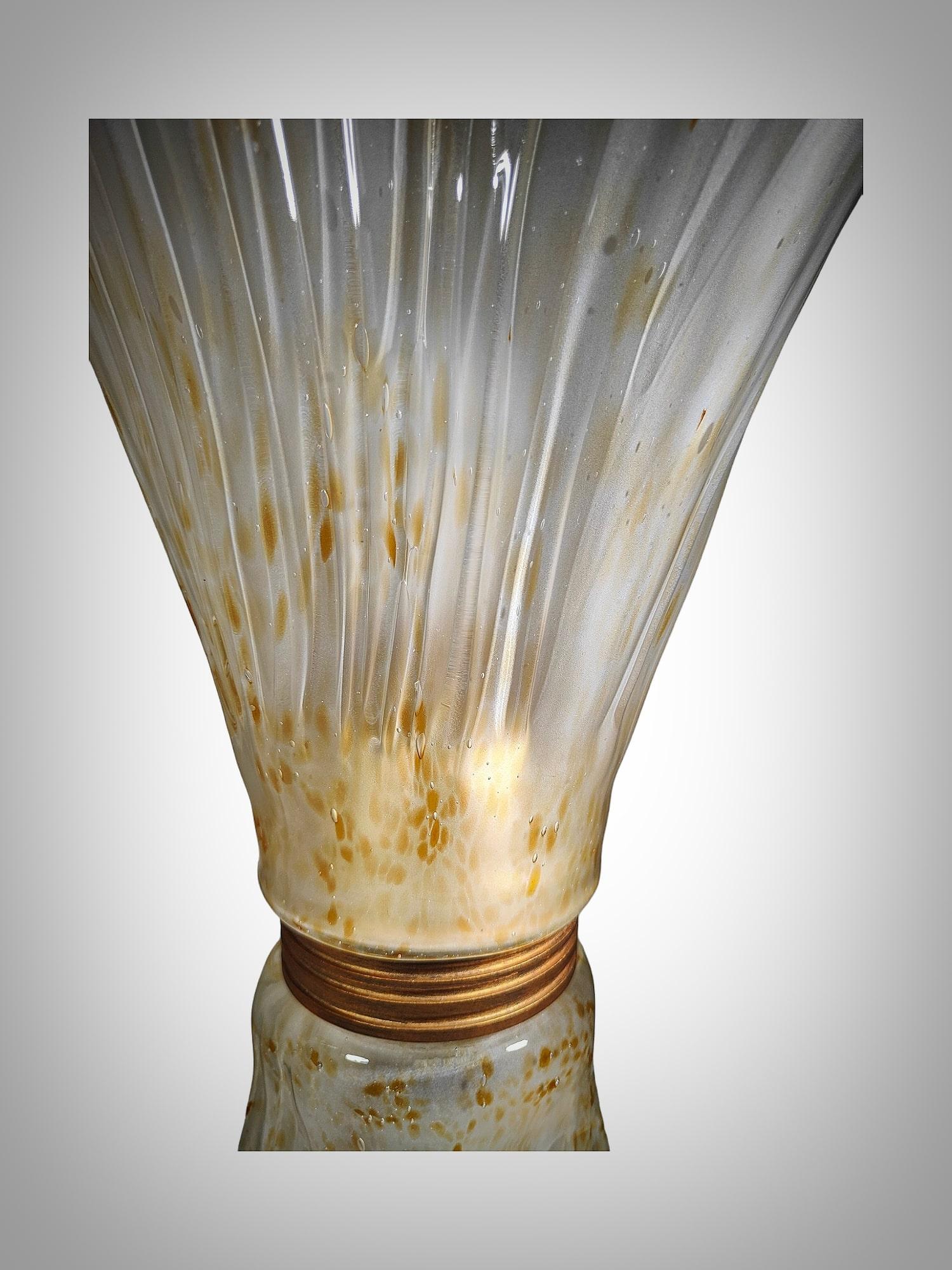 Élégante paire de lampes de bureau en verre de Murano - 1970 en vente 6