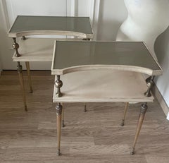 Elegante coppia di tavolini neo-classici di Lucien Rollin, Francia 1940.