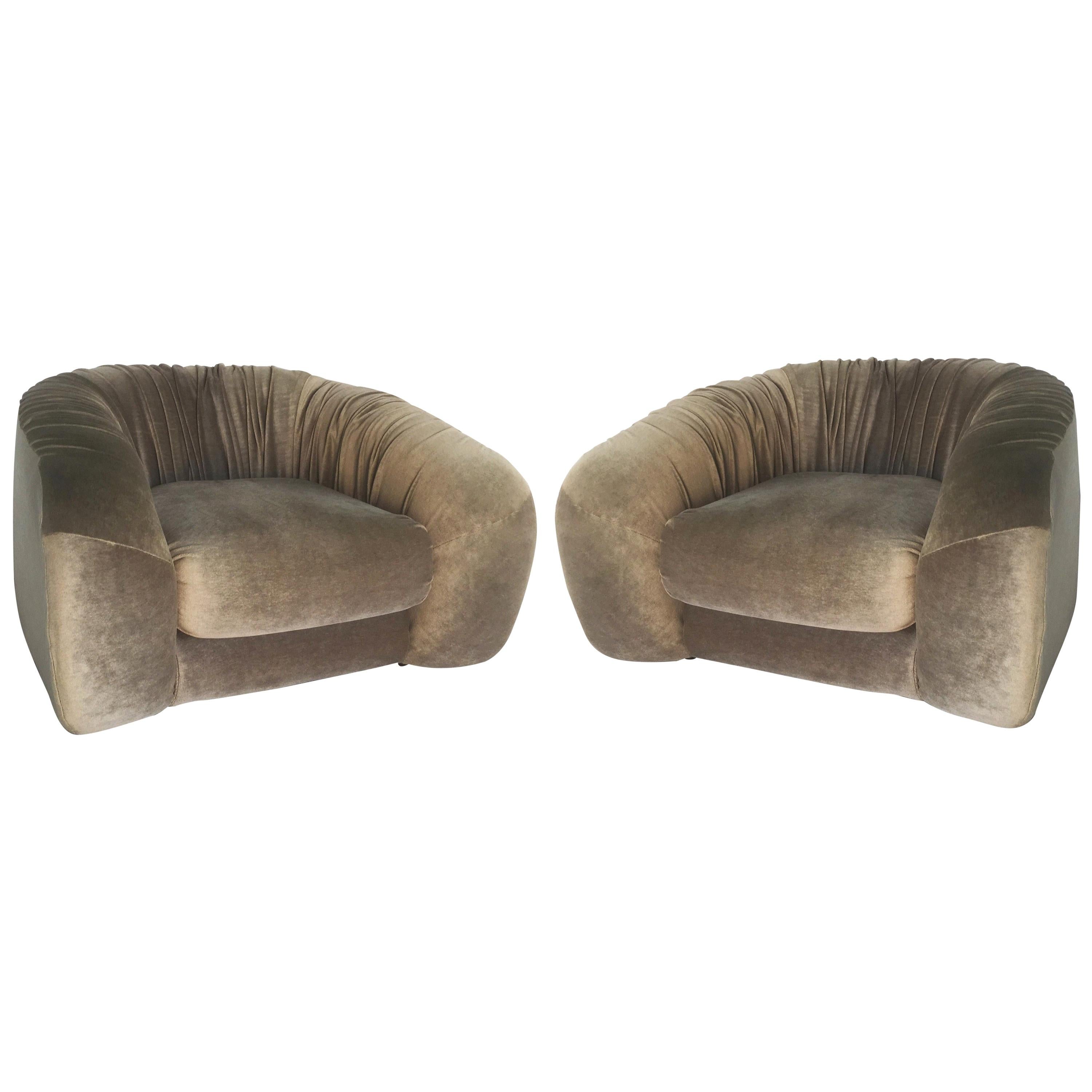 Elegant Pair of "Ours Polaire" Armchairs