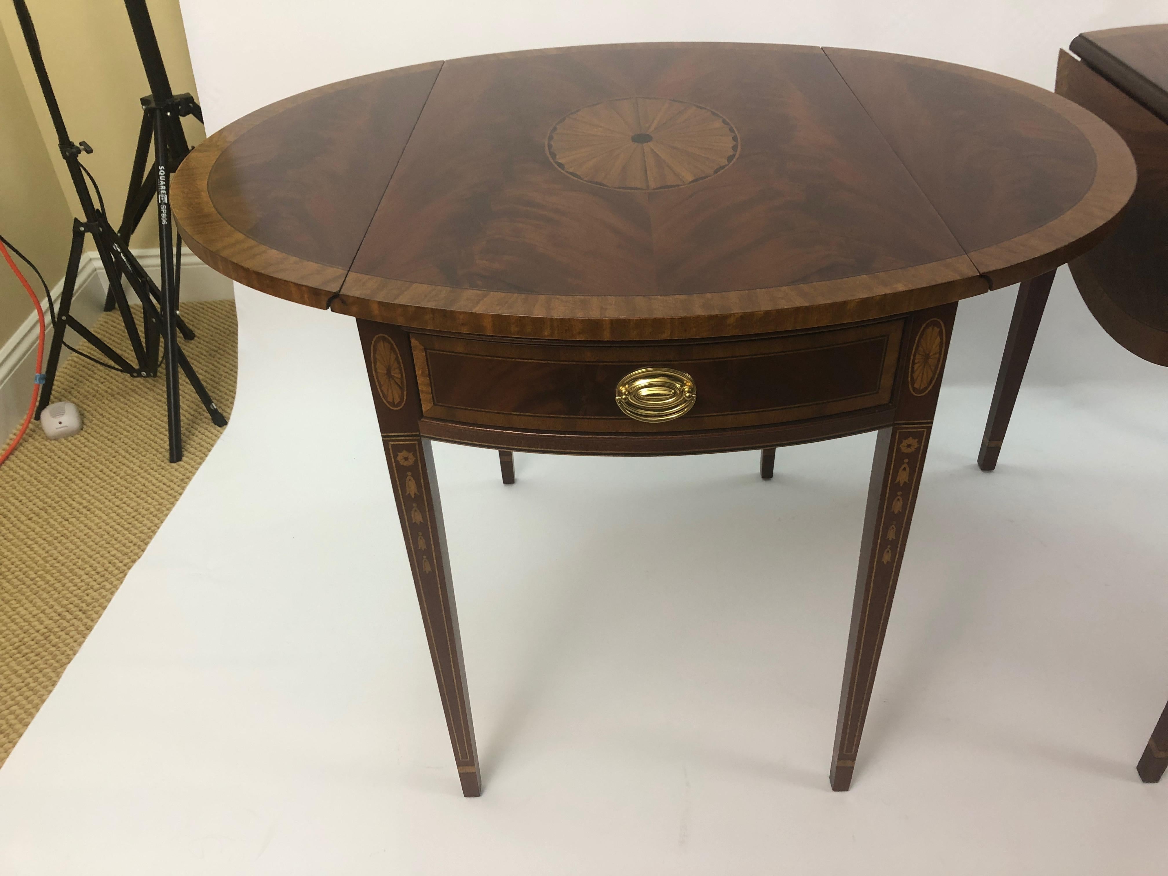 Elegant Pair of Pembroke Drop-Leaf End Tables by Councill 4