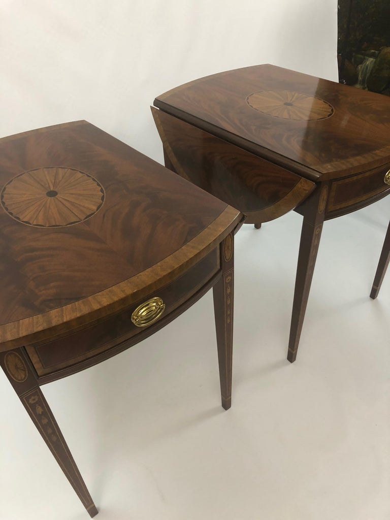 Elegant Pair of Pembroke DropLeaf End Tables by Councill at 1stDibs