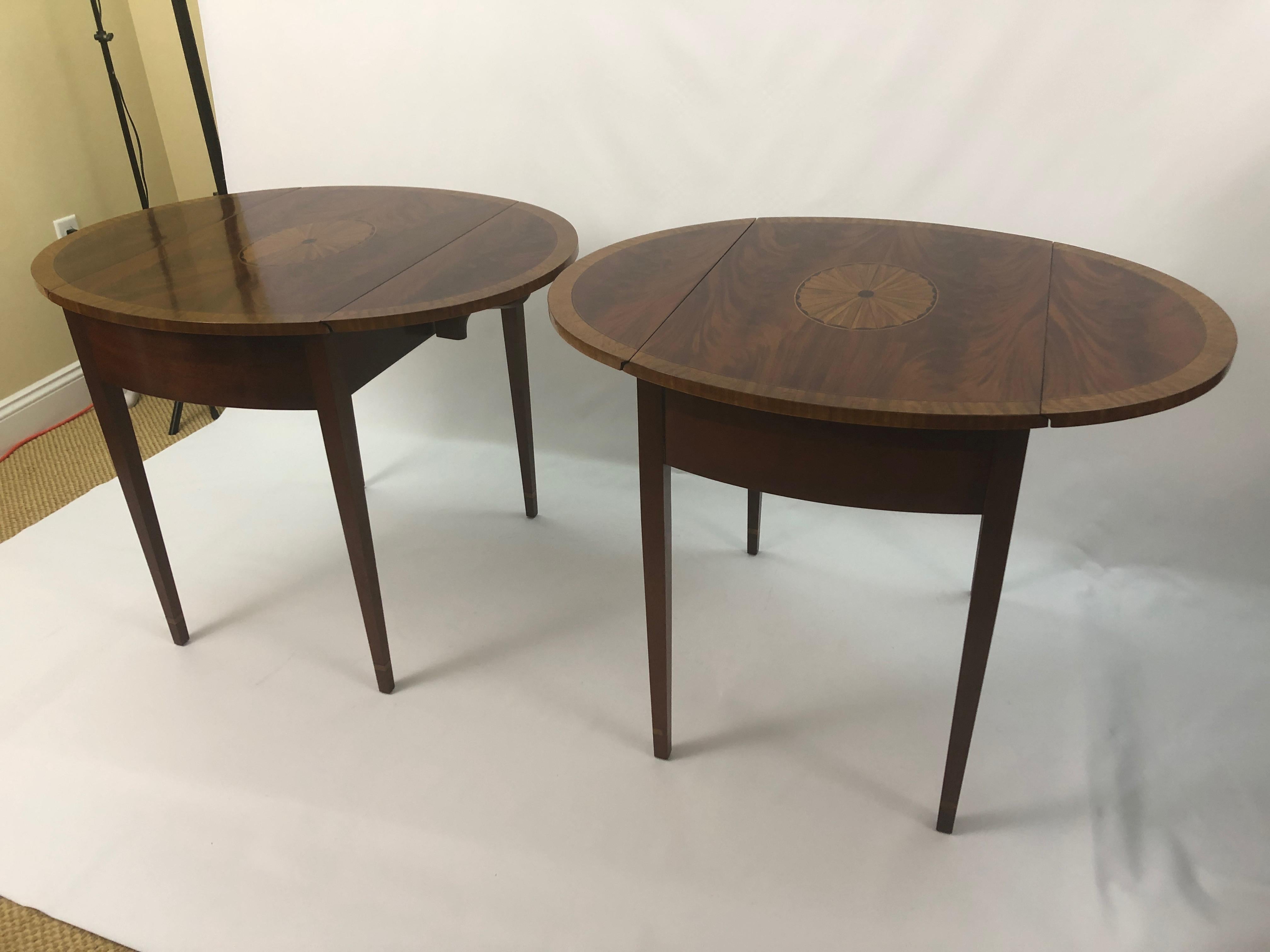 Elegant Pair of Pembroke Drop-Leaf End Tables by Councill 8
