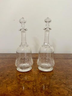 Elegant pair of quality antique Victorian decanters
