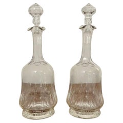 Elegant pair of quality Antique Victorian decanters 